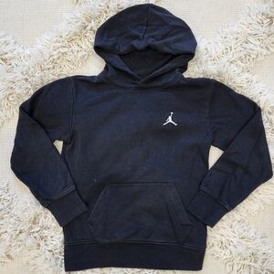 💙 Jordan, Med (10-12), Black Hoodie Sweatshirt monogram and signature sleeve